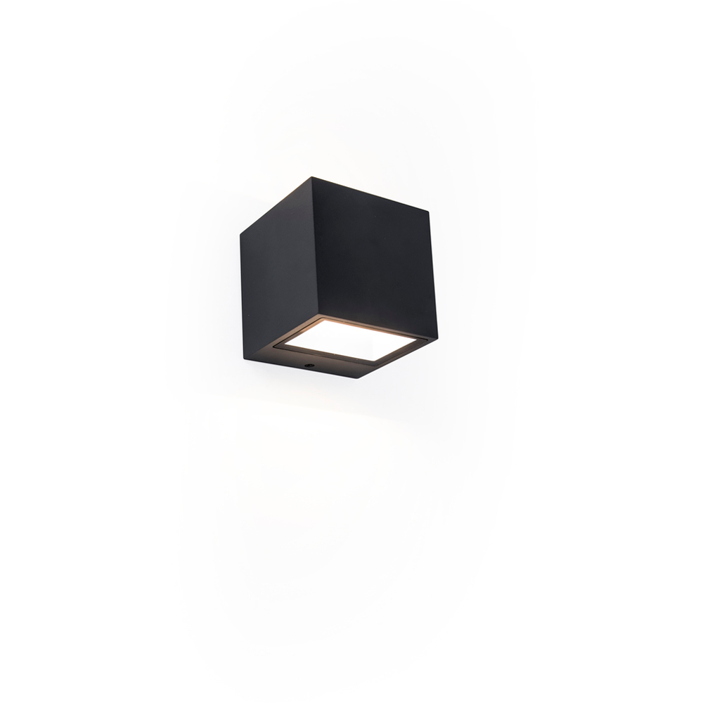 Gemini utendørs LED-vegglampe matt svart 8,8cm