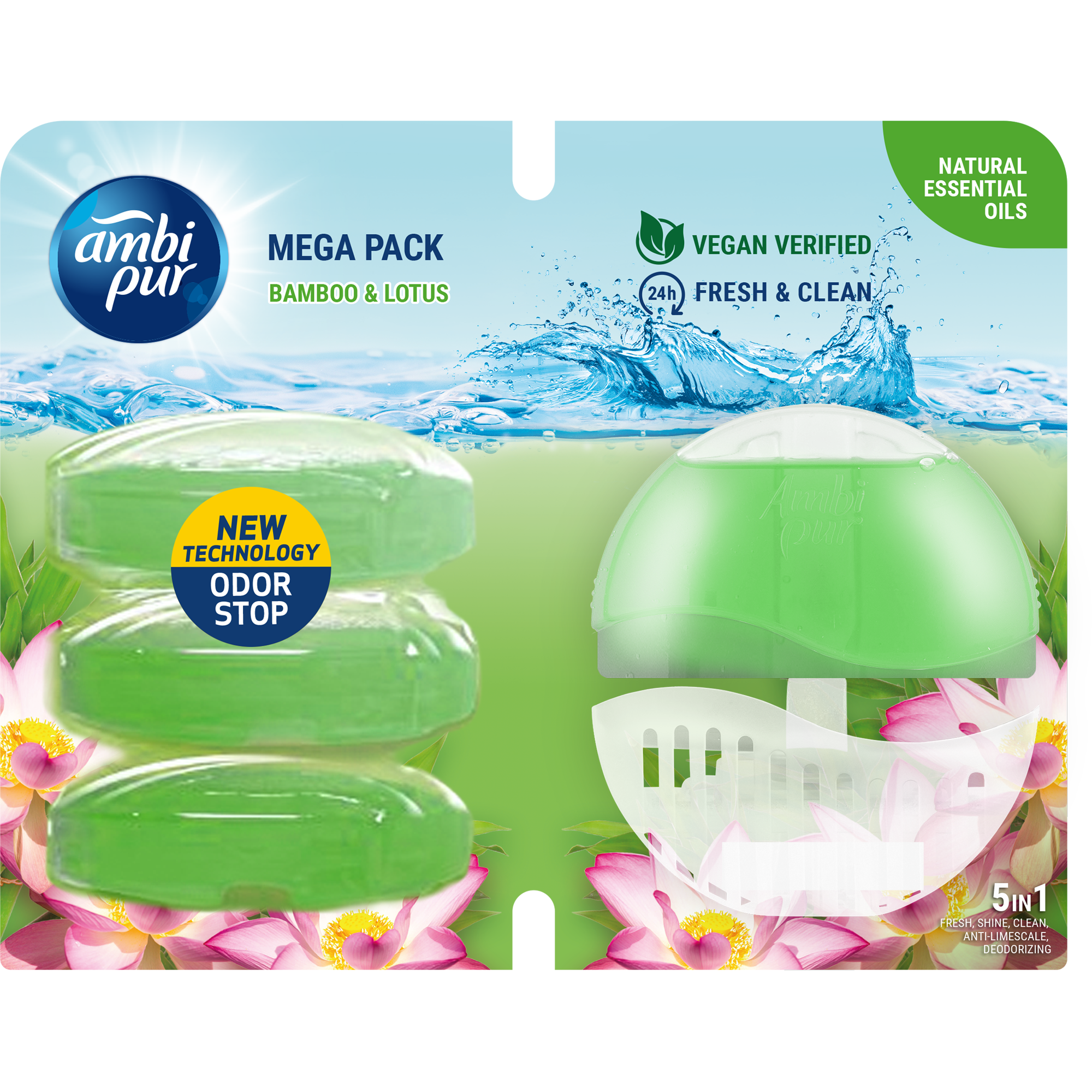 AMBI PUR BAMBUS & LOTUS MEGA PACK 4X55ML